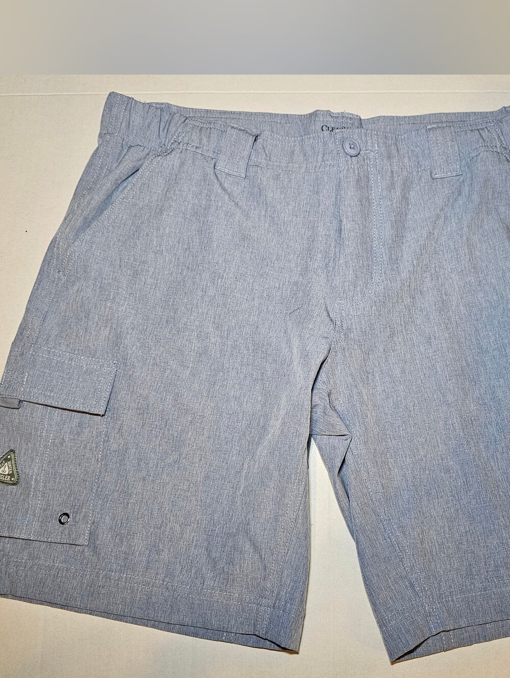 ClearWater Outfitters Men's Fishing Shorts Size Large Blue Cargo Pockets Outdoor